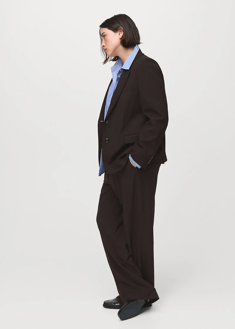 Straight-fit suit pants