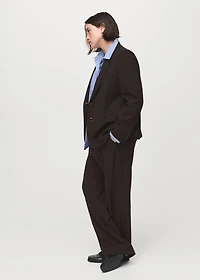 Straight-fit suit pants