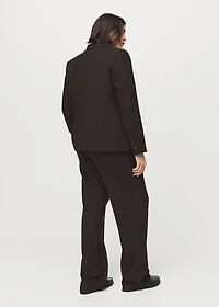 Straight-fit suit pants
