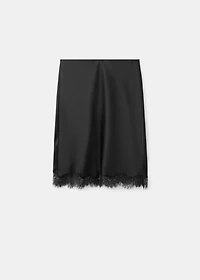 Satin lace skirt