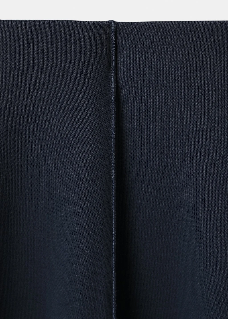 Knitted long skirt with seam detail