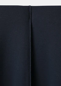 Knitted long skirt with seam detail