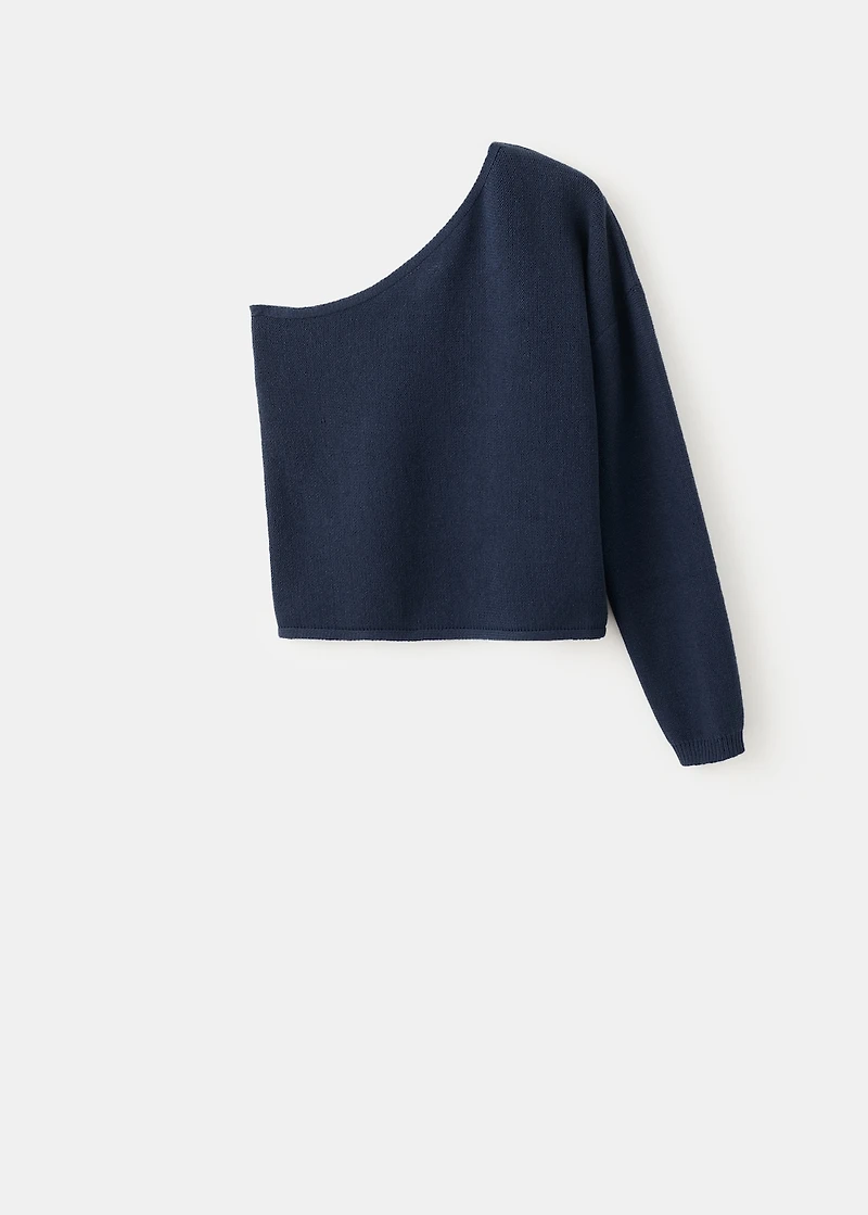 Asymmetric knit sweater