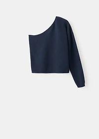 Asymmetric knit sweater