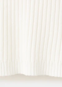 Contrast collar button sweater