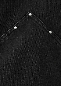 Denim shirt with studs