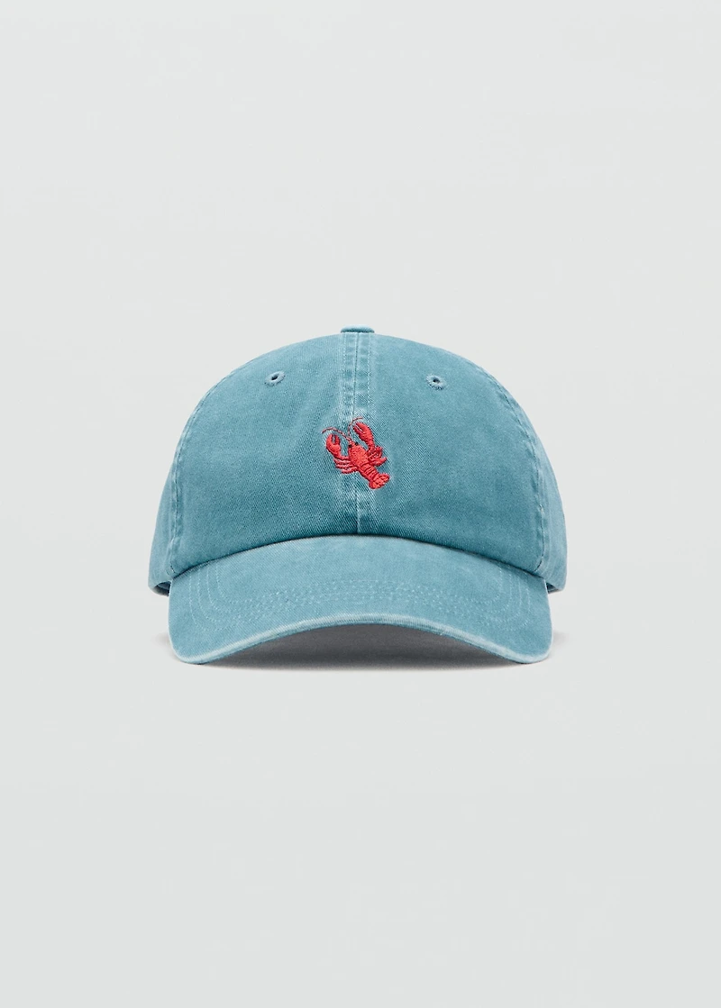 Embroidered detail cap