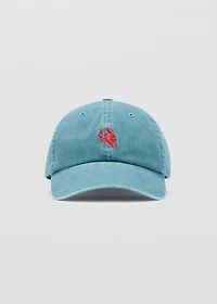Embroidered detail cap