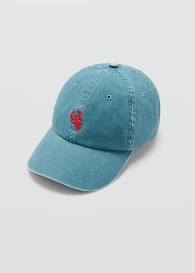 Embroidered detail cap