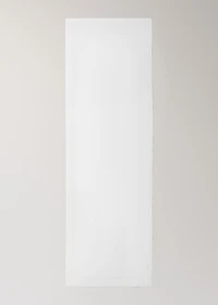 Linen table runner with embroidered hemstitch