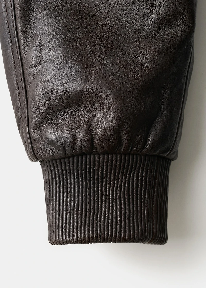 Oversize leather biker