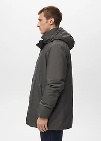 Detachable water-repellent padded parka
