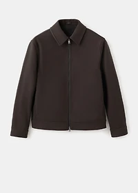Wool zip-up jacket