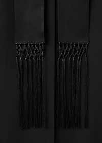 Long silk shirt with foulard