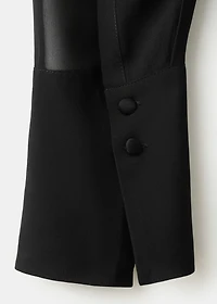 Long silk shirt with foulard