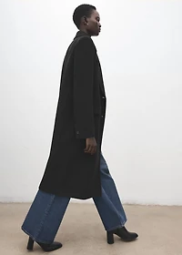 Double-breasted wool coat