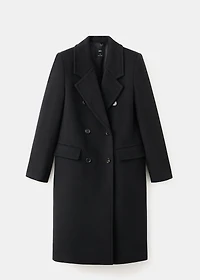 Double-breasted wool coat