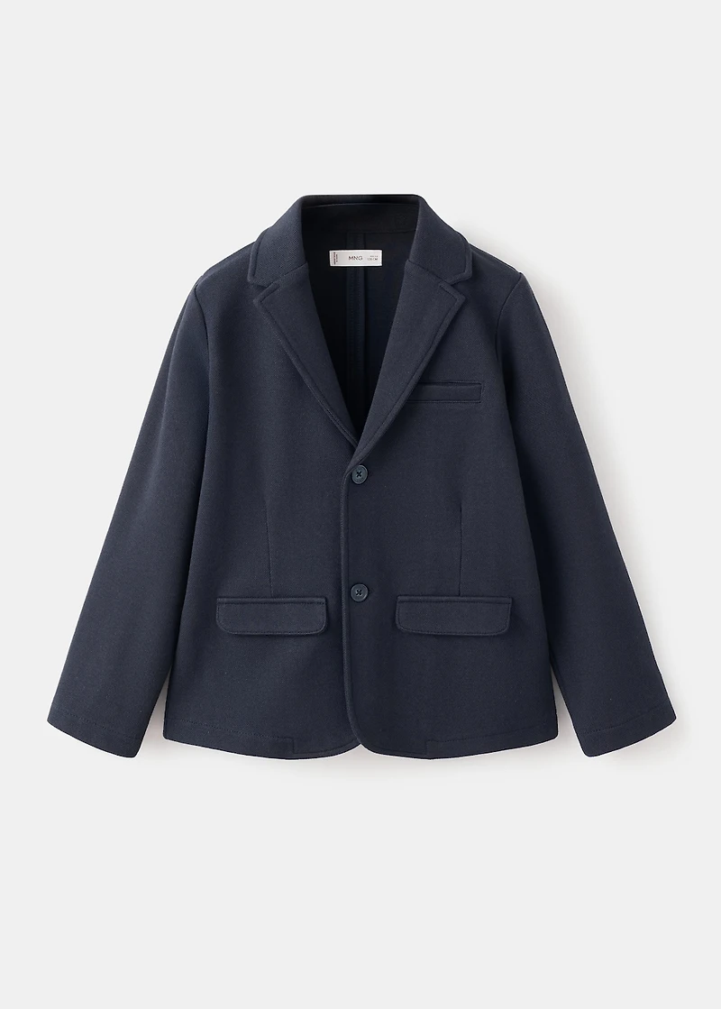 Cotton-blend piqué blazer