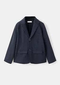 Cotton-blend piqué blazer