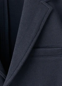 Cotton-blend piqué blazer