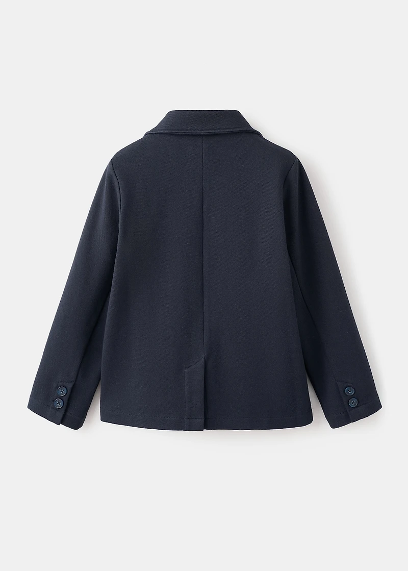 Cotton-blend piqué blazer
