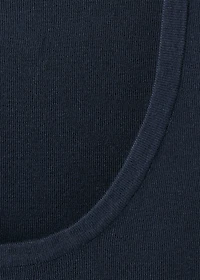 Wool-blend knitted top