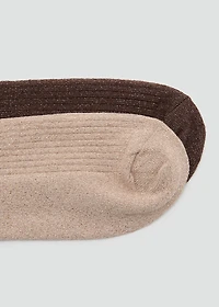 Pack of 2 ribbed lurex socks