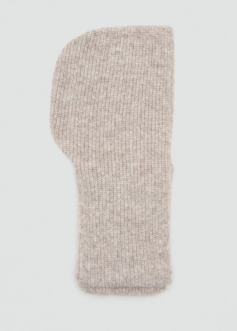 Combined-knit scarf