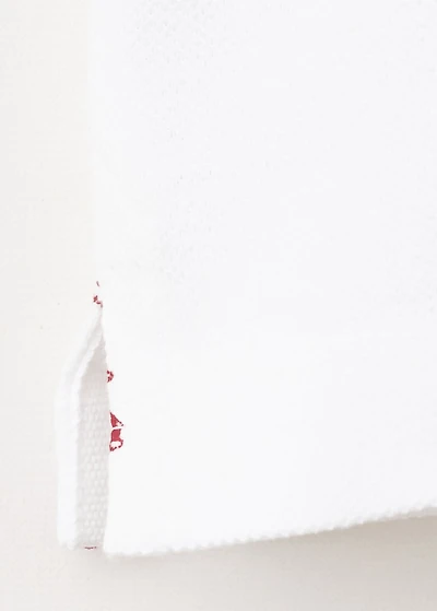 Printed cotton polo shirt