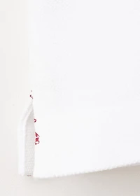 Printed cotton polo shirt