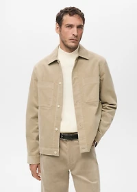 Corduroy overshirt with pockets