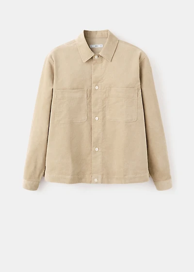 Corduroy overshirt with pockets