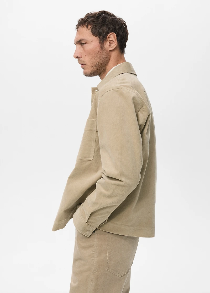 Corduroy overshirt with pockets
