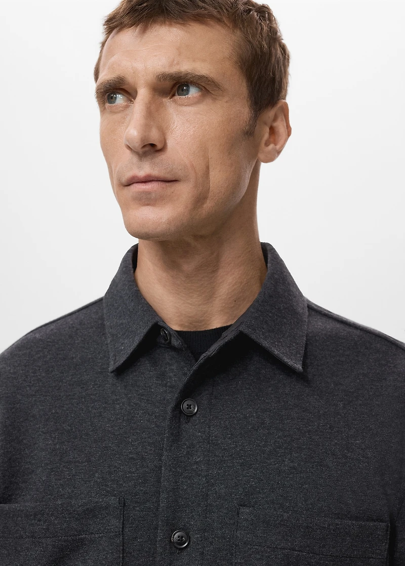 Flannel overshirt with pockets