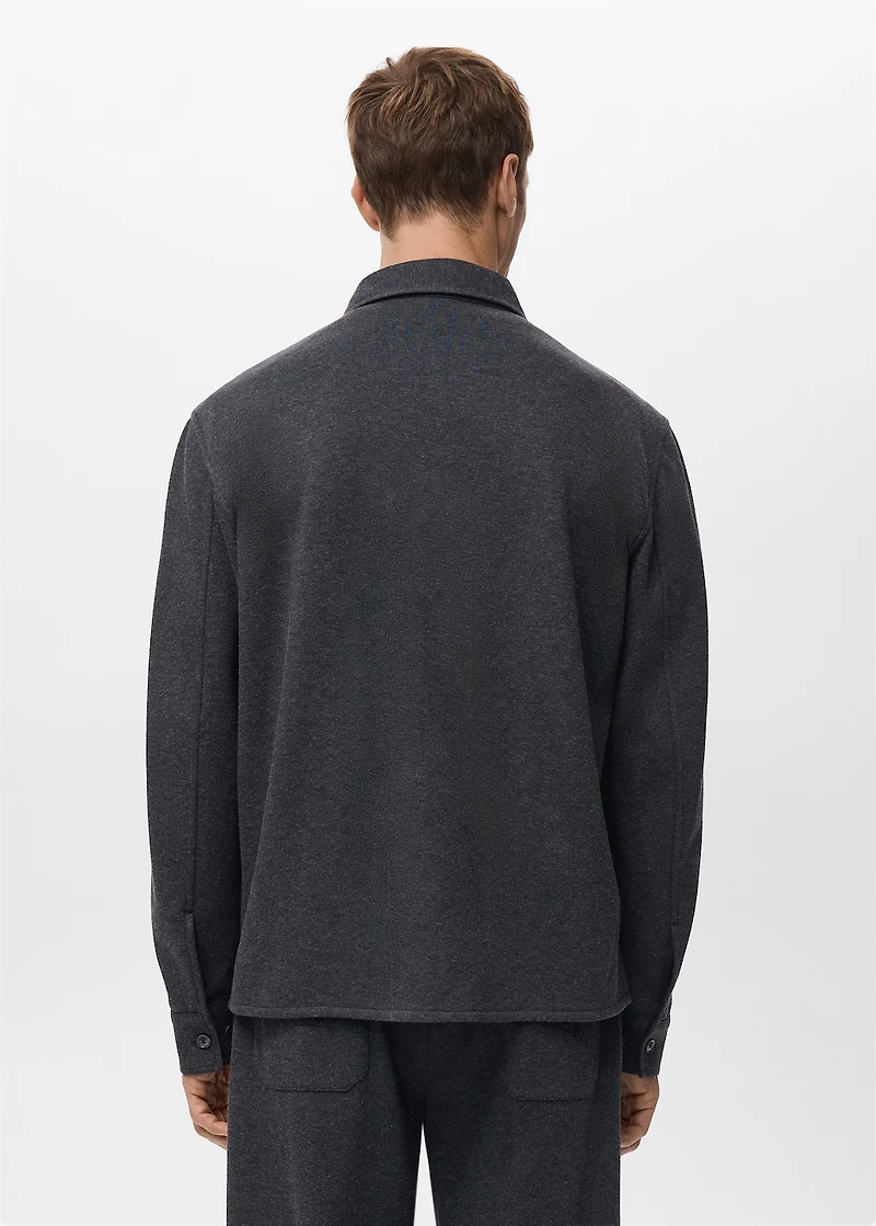 Flannel overshirt with pockets