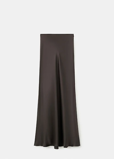 Satin maxi-skirt