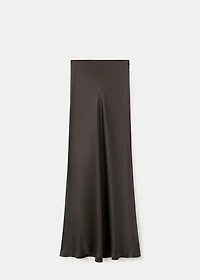 Satin maxi-skirt