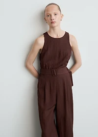 Lyocell jumpsuit with belt