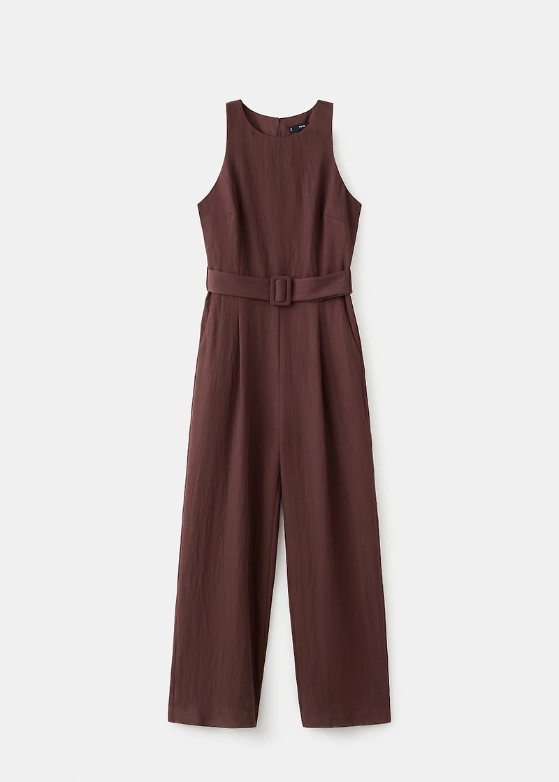 Lyocell jumpsuit with belt