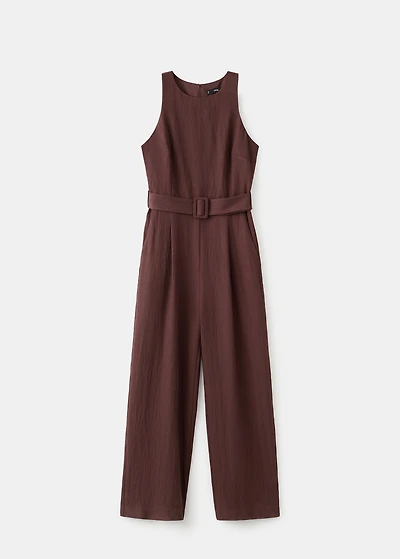 Lyocell jumpsuit with belt