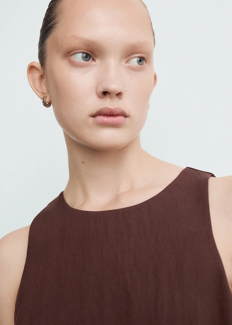 Lyocell jumpsuit with belt