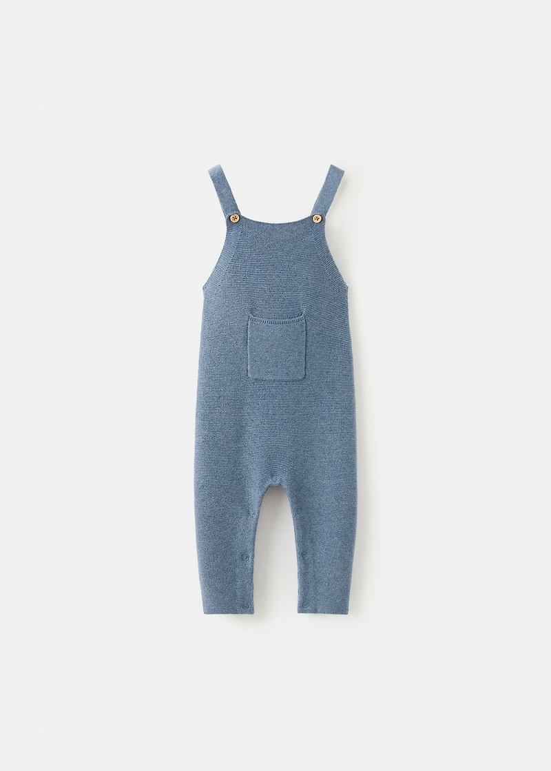 Long knitted dungarees