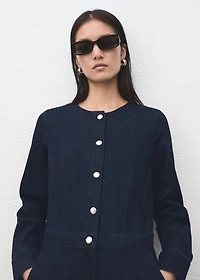 Buttons denim jumpsuit