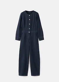 Buttons denim jumpsuit