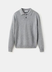 Knitted wool blend polo sweater