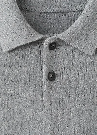 Knitted wool blend polo sweater