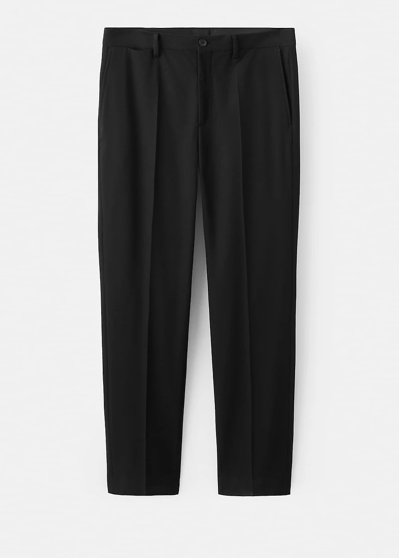 Pleated slim-fit pants