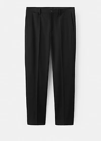 Pleated slim-fit pants
