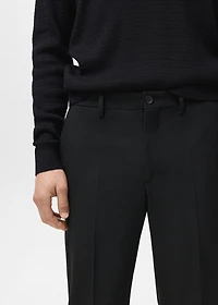 Pleated slim-fit pants