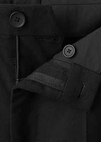 Pleated slim-fit pants